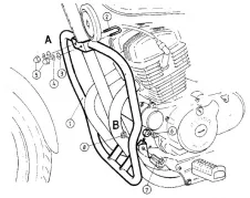 Motorschutzbügel chrom für Honda CMX 250 Rebel (1996-2001)
