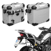 ZEGA Evo Koffersystem für Honda XL750 Transalp   Volumen 38/38, Farbe Kofferträger Silber, Farbe And-S