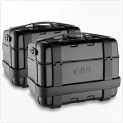 Trekker 46 Koffer-Satz Monokey schwarz mit Alu Cover schwarz / Max Zuladung a 10 kg