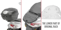 Topcase Träger für Monolock Koffer, ohne Platte für Sym HD 300 (19-24)