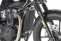 Schutz für Wasser- und Ölradiatoren aus Edelstahl, schwarz, für versch. Triumph Modelle (s. unten)