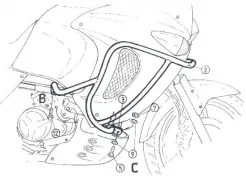 Motorschutzbügel schwarz für Honda XL 1000 V Varadero (1999-2002)