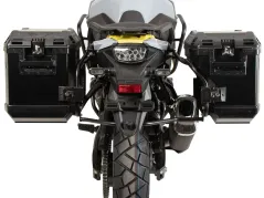 Kofferträgerset Cutout schwarz inkl. Xplorer Cutout schwarz Kofferset für Suzuki V-Strom 800 DE (2023-)