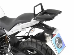 Alurack Topcaseträger schwarz für Kombination mit Original-Gepäckbrücke für BMW G 310 GS (2017-)