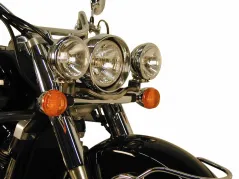 Twinlight Zusatzscheinwerferset (Fernlicht) inkl. Halter und Kabel chrom für Honda VT 750 Shadow (2004 -2007)