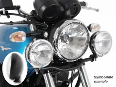 Twinlight Zusatzscheinwerferset (Fernlicht) inkl. Halter und Kabel schwarz für Moto Guzzi V7 III (Carbon, Milano, Rough) (2018-2020)