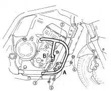 Motorschutzbügel schwarz für Yamaha FZS 1000 Fazer (2001-2005)