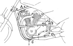 Motorschutzbügel chrom für Suzuki VX 800 (1990-1995)