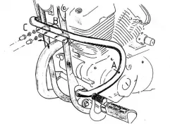 Motorschutzbügel chrom für Yamaha XV 125/250 Virago (1989-2002)