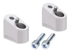 Lenkererhöhung mit Versatz 30 mm hoch, 20 mm zurück, silber für Triumph Tiger 800 (2010-2020)