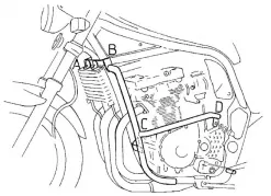 Motorschutzbügel chrom für Suzuki GSF 1200 S/N Bandit (1996-2000)