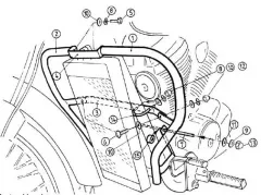 Motorschutzbügel chrom für Honda VT 750 D2 Black Widow (2001-2003)