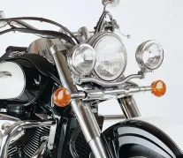 Twinlight Zusatzscheinwerferset (Fernlicht) inkl. Halter und Kabel chrom für Suzuki VL 800 Intruder LC Volusia (2001-2016)