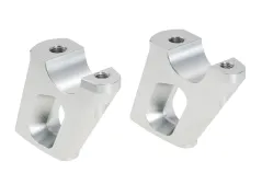 Lenkererhöhung mit Versatz 25 mm hoch, 23 mm zurück, silber für BMW K 1600 B / GT / GTL / Grand America (2017-)