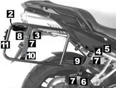 Seitenkofferträger Lock-it silber für Yamaha FZ 6/Fazer (2007-2009)