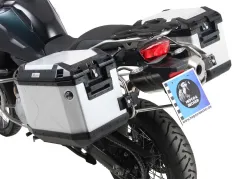 Kofferträgerset Cutout Edelstahl inkl. Xplorer Cutout silber Kofferset für BMW F 850 GS (2018-2023)