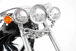 Twinlight Zusatzscheinwerferset (Fernlicht) inkl. Halter und Kabel chrom für Honda VT 1300 CX (2010-2012)