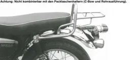 Rohrgepäckbrücke Topcaseträger schwarz für Kawasaki W 650 (1999-2006)/W 800 (2011-2016)