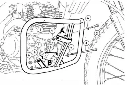 Motorschutzbügel schwarz für Honda XR 125 L (2002-2008)