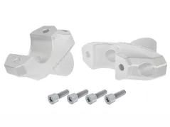Lenkererhöhung mit Versatz 32 mm hoch, 21 mm zurück, silber für BMW R 1300 R (2025-)