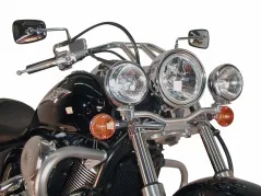 Twinlight Zusatzscheinwerferset (Fernlicht) inkl. Halter und Kabel chrom für Kawasaki VN 900 Custom/Vulcan (2007-)