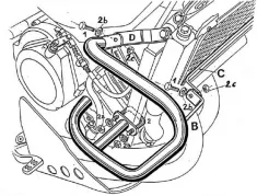 Motorschutzbügel schwarz für Yamaha XTZ 750 Super Ténéré (1989-1997)