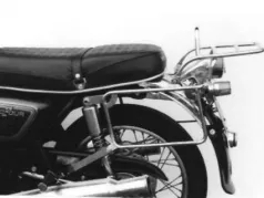 Komplettträgerset (Seitenkofferträger und Rohrgepäckbrücke Topcaseträger) chrom für Honda CB 350 F/400 F (1973-1974)