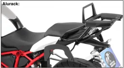 Alurack Topcaseträger schwarz für BMW R 1200 RS (2015-2018)