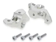 Lenkererhöhung mit Versatz 30 mm hoch, 33 mm zurück, silber für BMW R 1300 RT (2025-)