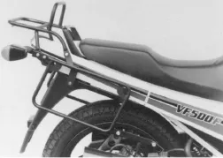 Komplettträgerset (Seitenkofferträger und Rohrgepäckbrücke Topcaseträger) schwarz für Honda VF 500 F/F2 (1984-1987)