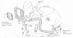 Tankschutzbügel für Kombination mit Motorschutzbügel 502901 chrom für BMW R 850 GS (1998-2000)/R 1100 GS (1994-1999)