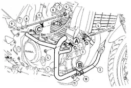 Motorschutzbügel schwarz für Honda CBF 500 (2004-2007)