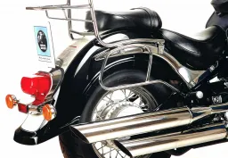 Rohr-Ledertaschenhalter chrom für Suzuki VL 800 Volusia (2001-2005) / C 800 Intruder (2005-)