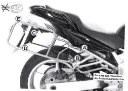 Seitenkofferträger festverschraubt silber für Yamaha FZ6/Fazer (2004-2006)