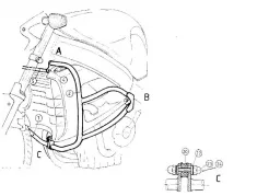 Motorschutzbügel schwarz für Honda X - 11 (2000-2003)