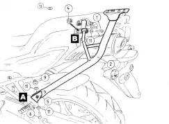 Alurack Topcaseträger schwarz für Yamaha FZ 6 Fazer S2 (2007-2010)