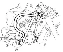 Motorschutzbügel chrom für Yamaha XVS 125/250 Dragstar (2000-2004)