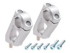 Lenkererhöhung mit Versatz 20 mm hoch, 30 mm zurück, silber für BMW R 1200 GS (2008-2012)