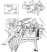 Hauptständer schwarz für Honda CB 600 F Hornet (2003-2006)