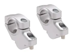 Lenkererhöhung mit Versatz für Honda CB 500 F (2019-2023), 30mm hoch, 21mm zurück - Silber
