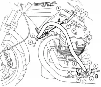 Motorschutzbügel schwarz für Moto Guzzi Breva V 750 ie (2003-2013)