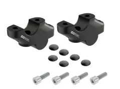Lenkererhöhung mit Versatz für Triumph Speed 400 (2024-), 30mm hoch, 18mm zurück - Schwarz