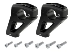 Lenkererhöhung mit Versatz für BMW R12 G/S (2025-), 30mm hoch, 26mm zurück - Schwarz