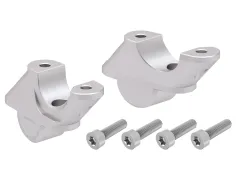 Lenkererhöhung mit Versatz 30 mm hoch, 21 mm zurück, silber für BMW R 1200 RS (2015-2018)