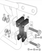 Schlossadapter inkl. Schrägplatte für Seitenkofferträger für Alukoffer Standard/Exclusiv (Stück)