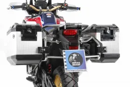 Kofferträgerset Cutout Edelstahl inkl. Xplorer Cutout silber Kofferset für Honda CRF1000L Africa Twin 2016-2017