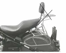 Rohr-Ledertaschenhalter schwarz für Kawasaki VN 1500 Drifter (1999-2003)