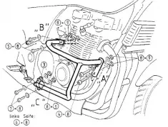 Motorschutzbügel chrom für Kawasaki ZR-7 (1999-2003)/S (2001-2003)