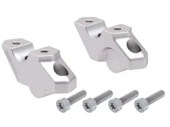 Lenkererhöhung mit Versatz 30 mm hoch, 22 mm zurück, silber für BMW F 750 GS (2018-2023)