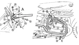 Motorschutzbügel schwarz für BMW R 850 R (1994-2002)/R 1100 R (1994-1999) (Bitte Baujahr angeben)